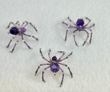 Load image into Gallery viewer, Beaded Faceted Amethyst Spiderling

