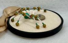 Load image into Gallery viewer, Vintage Cloth Fishing Fly Cufflink on Cream 4 Inch Hoop Spider
