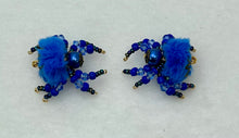 Load image into Gallery viewer, "Victoria" Hand Made Bright Blue Fuzzy Jumping Spider
