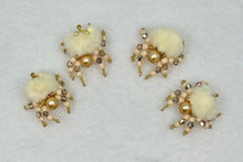 Load image into Gallery viewer, "Philip" Hand Made Cream Fuzzy Jumping Spider
