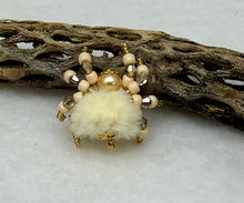 Load image into Gallery viewer, "Philip" Hand Made Cream Fuzzy Jumping Spider
