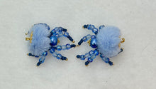 Load image into Gallery viewer, "Marie" Hand Made French Blue Fuzzy Jumping Spider
