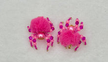 Load image into Gallery viewer, "Regina" Hand Made Hot Pink Fuzzy Jumping Spider
