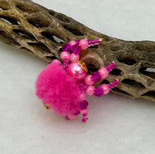 Load image into Gallery viewer, "Regina" Hand Made Hot Pink Fuzzy Jumping Spider
