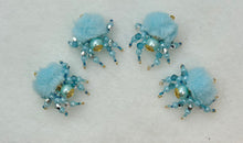 Load image into Gallery viewer, "Aurora" Hand Made Light Blue Fuzzy Jumping Spider
