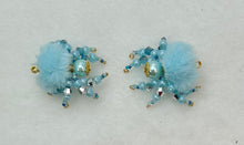 Load image into Gallery viewer, "Aurora" Hand Made Light Blue Fuzzy Jumping Spider
