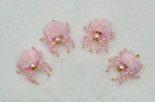 Load image into Gallery viewer, "Rosie" Hand Made Light Pink Fuzzy Jumping Spider
