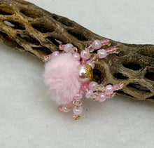 Load image into Gallery viewer, "Rosie" Hand Made Light Pink Fuzzy Jumping Spider
