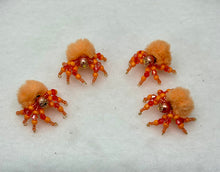 Load image into Gallery viewer, "Amira" Hand Made Orange Fuzzy Jumping Spider
