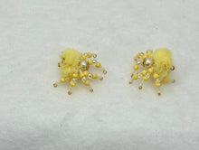 Load image into Gallery viewer, "Belle" Hand Made Pale Yellow Fuzzy Jumping Spider
