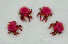 Load image into Gallery viewer, "Juliette" Hand Made Raspbery Fuzzy Jumping Spider
