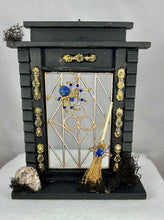 Load image into Gallery viewer, Cemetery Gate with Lapis Stone Spiderling and Jasper Skull Display
