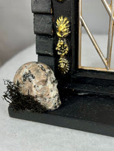 Load image into Gallery viewer, Cemetery Gate with Lapis Stone Spiderling and Jasper Skull Display
