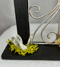 Load image into Gallery viewer, Cemetery Gate with Lava Rock Spiderling and Natural Rodent Skull Display
