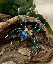 Load image into Gallery viewer, Beaded Malachite and Azurite Spider

