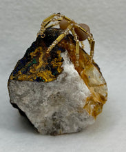 Load image into Gallery viewer, Malachite &amp; Azurite Display with Champagne Druzy Spiderling
