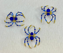 Load image into Gallery viewer, Beaded Matte Cobalt Glass Spiderling
