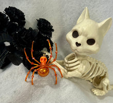 Load image into Gallery viewer, Beaded Orange Skull Spider
