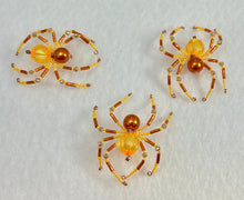 Load image into Gallery viewer, Beaded Orange Pumpkin Spiderling
