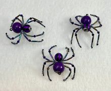 Load image into Gallery viewer, Beaded Purple &amp; Black Spiderling

