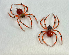 Load image into Gallery viewer, Beaded Red Crackle Agate Spider
