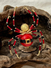 Load image into Gallery viewer, Beaded Santa Christmas Spider
