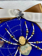 Load image into Gallery viewer, Vintage Cufflink Serpentine Cabochon on Blue 6 Inch Hoop Spider
