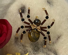 Load image into Gallery viewer, Beaded Tiger's Eye Spiderling
