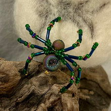 Load image into Gallery viewer, Beaded Titanium Coated Druzy Quartz Spiderling
