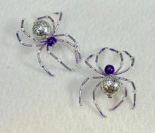 Load image into Gallery viewer, Beaded White Web Spider
