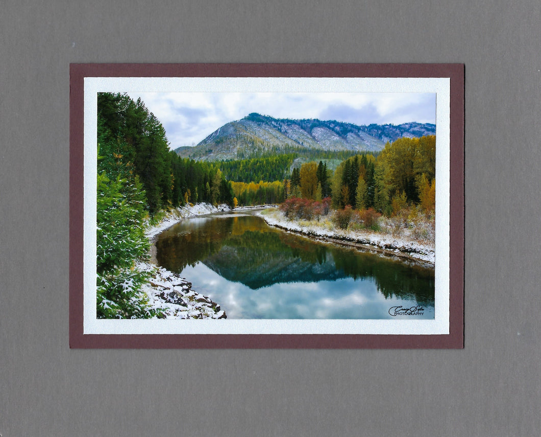 Handmade Photo Card of McDonald Creek West Glacier Blank Greeting Card