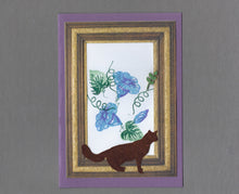 Load image into Gallery viewer, Handmade Custom Fabric Babette the Beautiful Cat Blank Greeting Card
