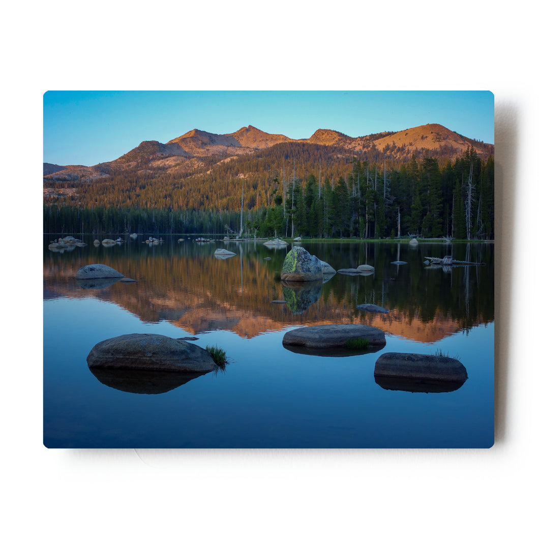 8 X 10 Photographic Metal Print Peaceful Wrights Lake Sunrise
