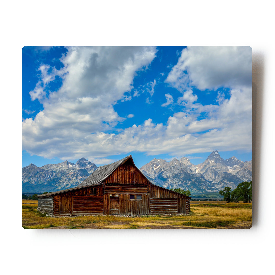 8 X 10 Photographic Metal Print Historic Mormon Ranch Grand Teton National Park