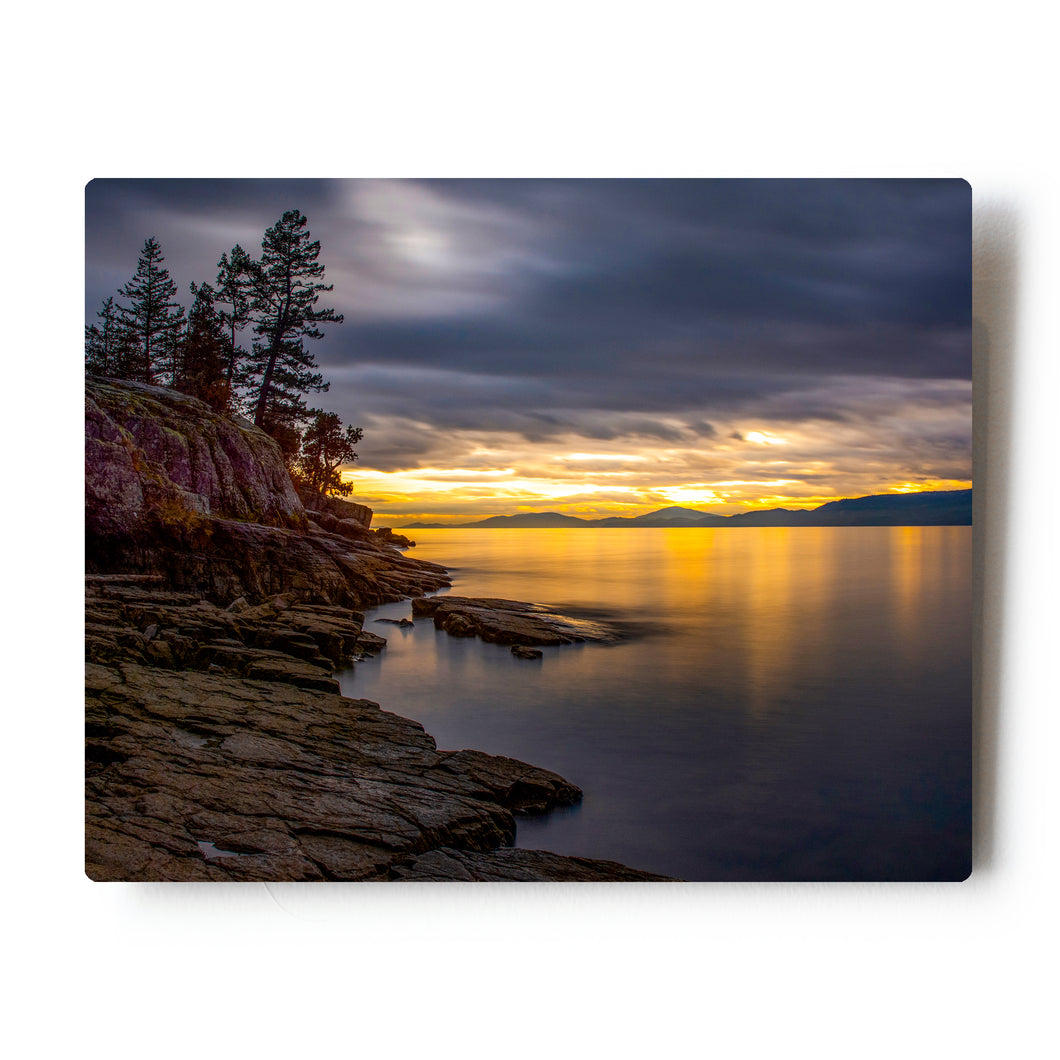 Relaxing Sunset on Flathead Lake 8X10 Metal Print