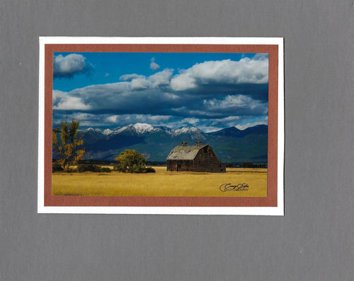 Handmade Photo Barn in the Flathead Valley Blank Greeting Card