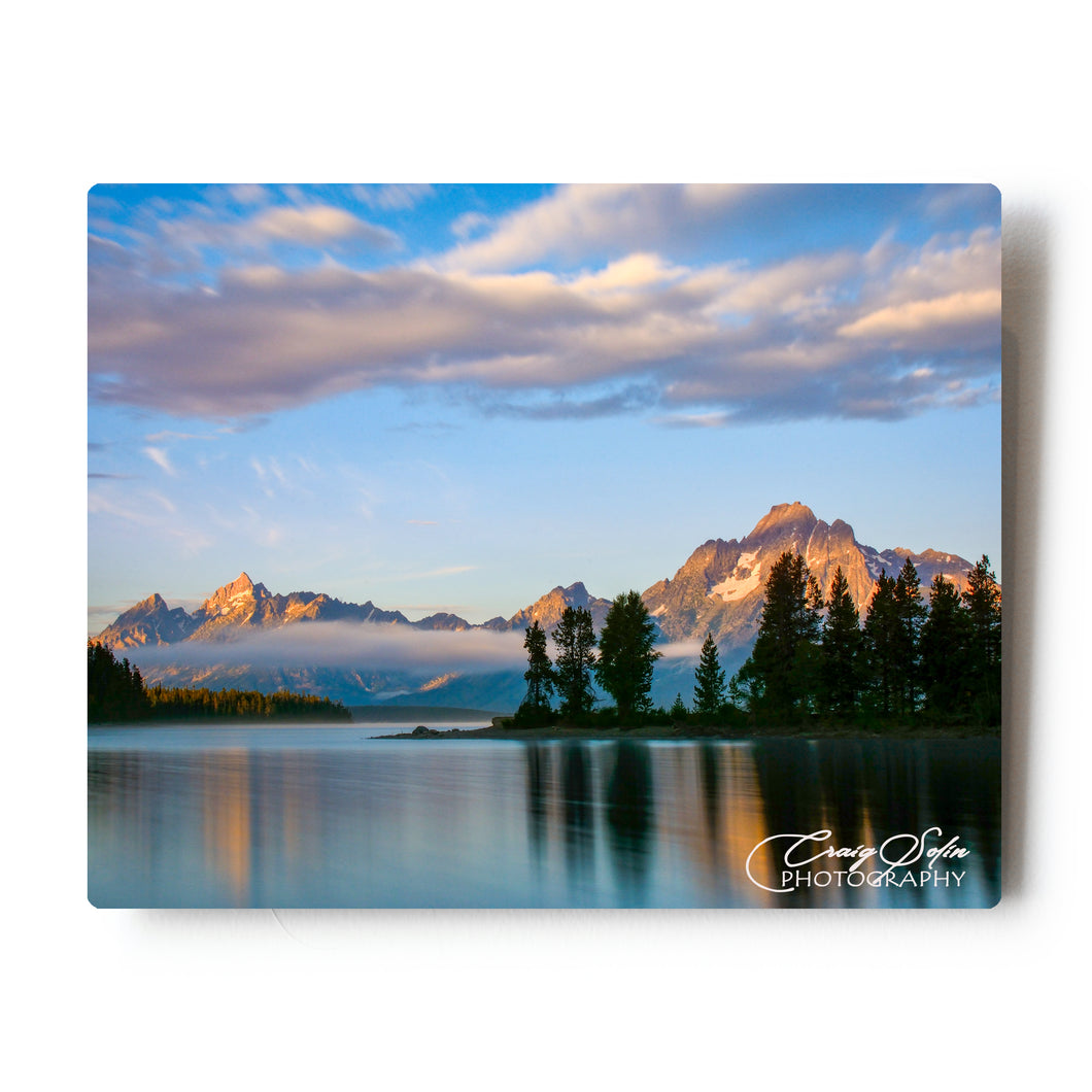 Morning Sunrise in Grand Tetons National Park 8 X 10 Metal Print