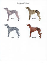 Load image into Gallery viewer, Handmade Custom Greyhound or Whippet Dog Blank Greeting Card
