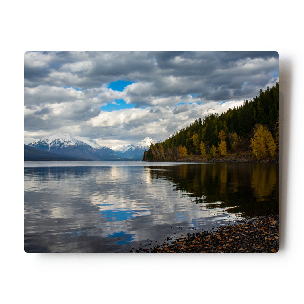 Fall Reflections on Lake McDonald 8X10 Metal print