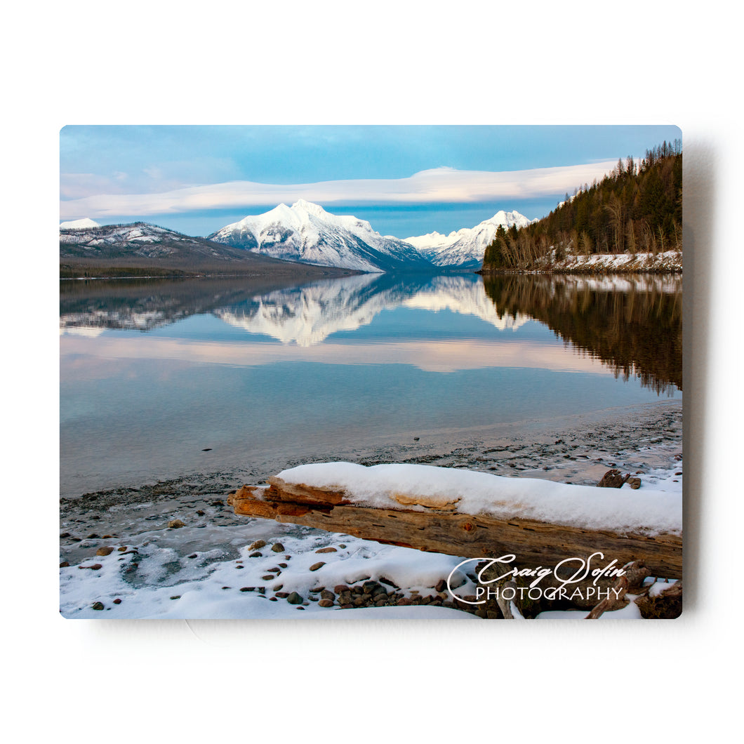 Lenticular Sunset Over Lake McDonald In Glacier National Park 8 X 10 Metal Print