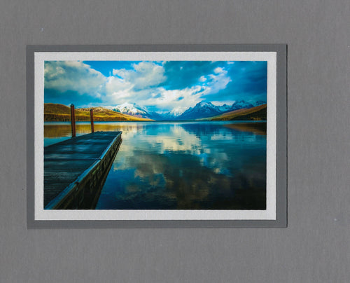 Handmade Photo Card of Lake McDonald Clouds Blank Greeting Card