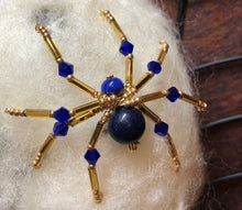 Load image into Gallery viewer, Beaded Blue Lapis Spiderling
