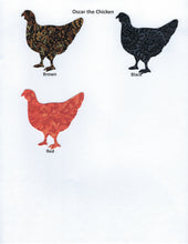 Load image into Gallery viewer, Handmade Custom Large Animal Oscar the Chicken Blank Greeting Card
