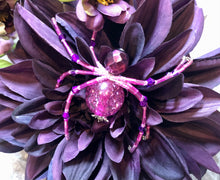 Load image into Gallery viewer, Beaded Purple Passion Spider
