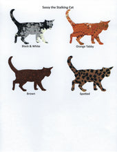 Load image into Gallery viewer, Handmade Custom Sassy Angel the Stalking Cat Blank Greeting Card
