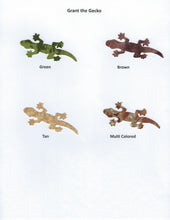 Load image into Gallery viewer, Handmade Custom Small Animal Grant the Gecko Blank Greeting Card

