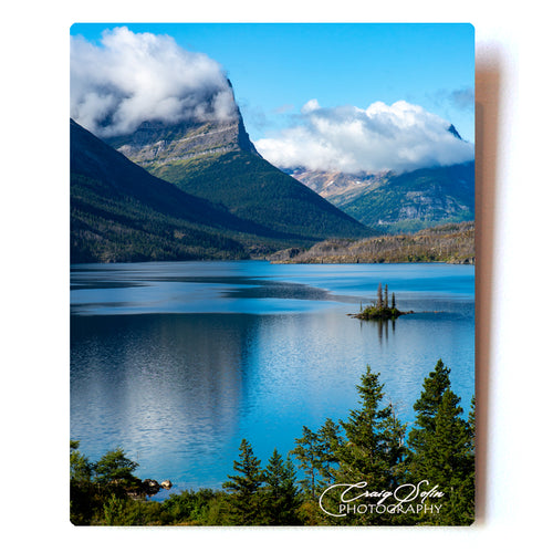 Wild Goose Island In Summer, Glacier National Park 8 X 10 Photographic Metal Print
