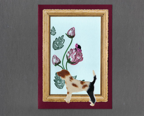 Handmade Custom Beagle Dog Blank Greeting Card