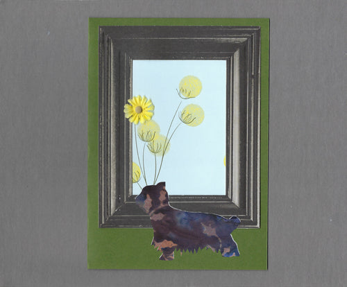 Handmade Custom Yorkshire Terrier Puppy Cut Dog Blank Greeting Card